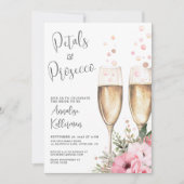 Petals And Prosecco Bridal Shower Kaart (Voorkant)