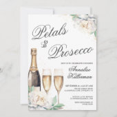 Petals And Prosecco Bridal Shower Kaart (Voorkant)