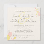 Petals confetti flower square bruiloft kaart (Achterkant)