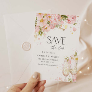 Petals en Prosecco slaan de datum op Save The Date