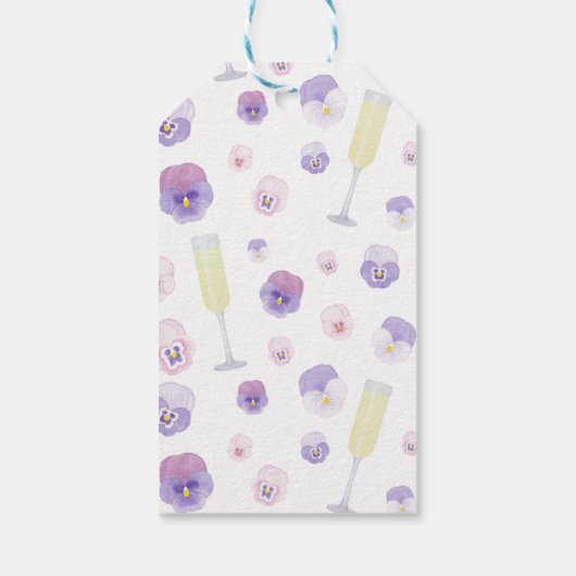 Petals en Prosecco Vrijgezellenfeest - Hartelijk d Cadeaulabel (Achterkant)