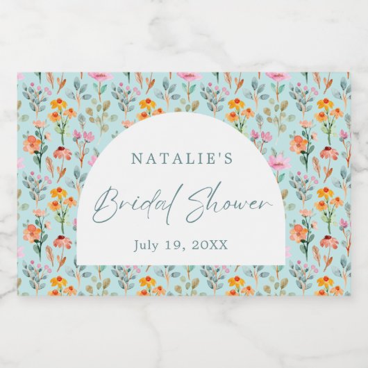 Petals en Prosecco Vrijgezellenfeest Party Sparkling Wijnetiket (Enkel label)