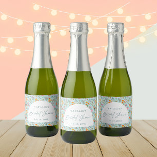 Petals en Prosecco Vrijgezellenfeest Party Sparkling Wijnetiket