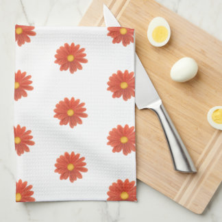 Petals in Motion – Vibrant Flower Graphic Theedoek