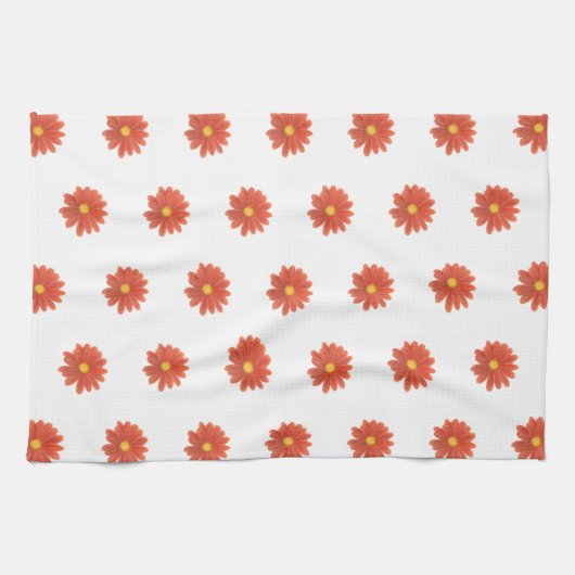 Petals in Motion – Vibrant Flower Graphic Theedoek (Horizontaal)