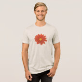 Petals in Motion – Vibrant Flower Graphic Tri-Blend Shirt (Voorkant volledig)