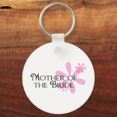 Petals in Roze Moeder van de Bride Sleutelhanger (Voorkant)