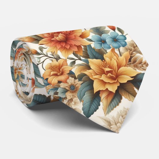 Petals & Poetry Een bloemenaffaire Stropdas (Opgerold)