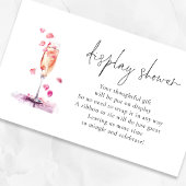 Petals Prosecco Bridal Display Douche Informatiekaartje