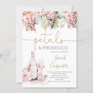 Petals Prosecco Bridal Shower uitnodiging