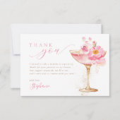 Petals Prosecco Bruidsmeisje Feest Bedankkaart (Voorkant)