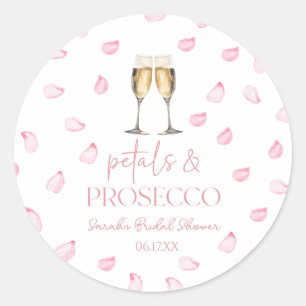 Petals & Prosecco Champagne Vrijgezellenfeest Ronde Sticker
