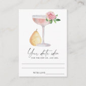 Petals & Prosecco - Datumnacht ideeën \ Datumpot Informatiekaartje (Voorkant)
