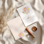 Petals & Prosecco Floral Bridal Shower Invitation