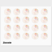 Petals & Prosecco Floral Bridal Shower Stickers (Feuille)