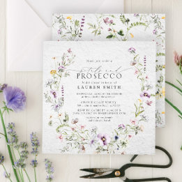 Petals Prosecco Lavendel Wildflower Vrijgezellenfe Kaart