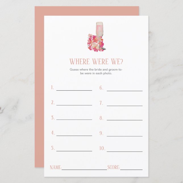 Petals & Prosecco Vrijgezellenfeest Waar waren we (Voorkant / Achterkant)