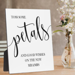 Petals trouwbord Tabletop Plaque met Easel Fotoplaat