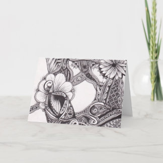 Petals Zig-Zags en Stippen Notecard Kaart