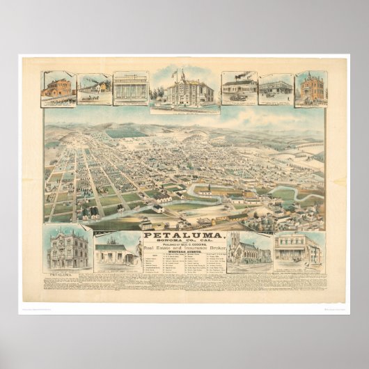 Petaluma, CA. (1314A) Poster (Voorkant)