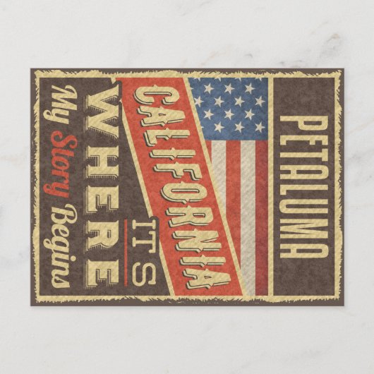 Petaluma California Briefkaart (Voorkant)