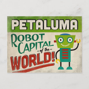 Petaluma California Robot - Funny Briefkaart