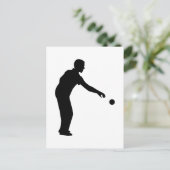 Petanque boccia player briefkaart (Staand voorkant)