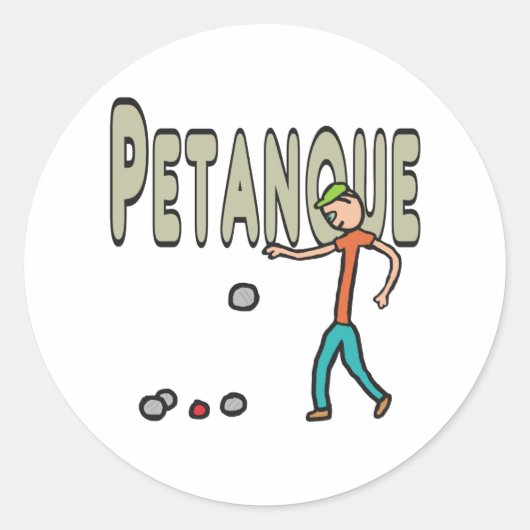 Petanque Ronde Sticker (Voorkant)