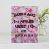 PETAUX roses INVITATIONS DE MARIAGE ROSE (Debout devant)