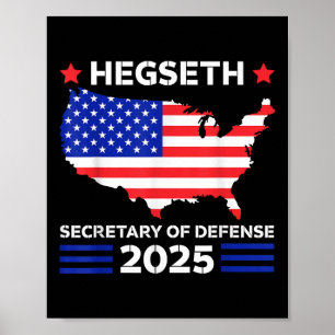 Pete Hegseth minister van Defensie 2025 Trump Pick Poster