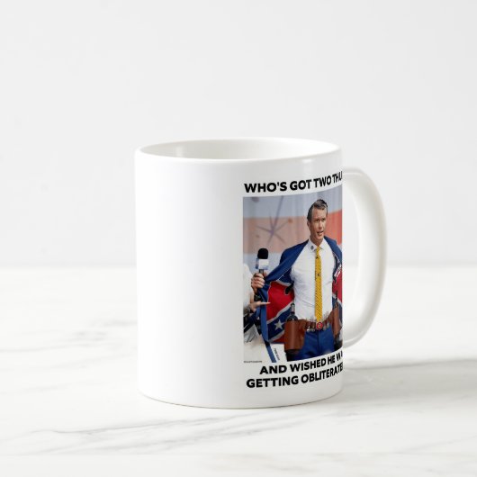 PETE HEGSETH "OBLITERATED" COFFEE MUG (Devant droit)