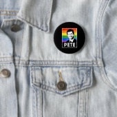 Pete LGBT-vlag Ronde Button 5,7 Cm (In situ)