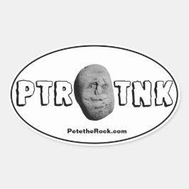 Pete op de nek van de stad ovale sticker