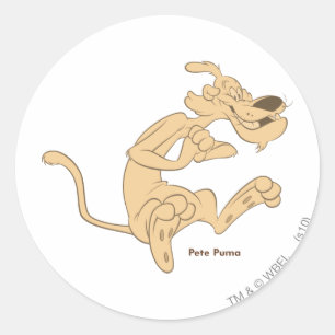 Pete Puma Opgewonden Ronde Sticker
