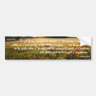 Peter 3:3-4 Bijbelvrouwen Verse Bumpersticker