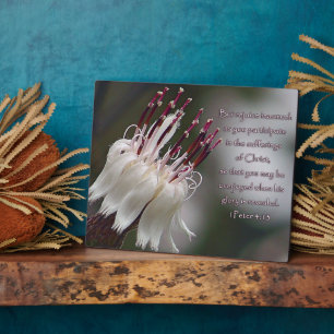 Peter 4:13 Inspirerend Floral Fotoplaat