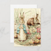 Peter and Benjamin Gather Onions by Beatrix Potter Bedankkaart (Voorkant / Achterkant)