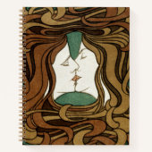 Peter Behrens Kus Liefde Abstract Art Nouveau Notitieboek (Voorkant)