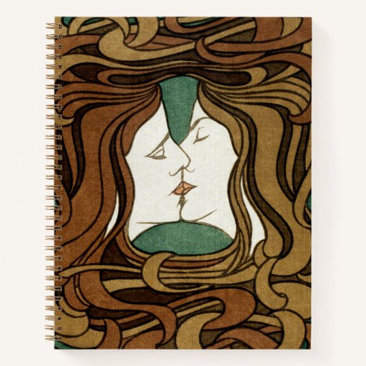 Peter Behrens Kus Liefde Abstract Art Nouveau Notitieboek (Voorkant)