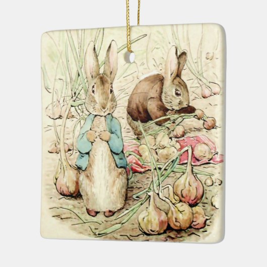 Peter & Benjamin Gather Onions by Beatrix Potter Keramisch Ornament (Links)