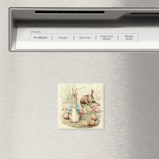 Peter & Benjamin Gather Onions by Beatrix Potter Magneet (Insitu (Vaatwasser))