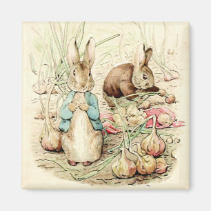 Peter & Benjamin Gather Onions by Beatrix Potter Magneet