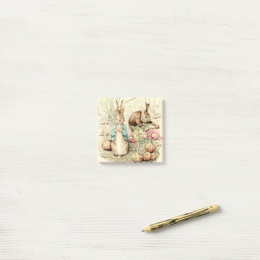 Peter & Benjamin Gather Onions by Beatrix Potter Post-it® Notes (Op bureau)