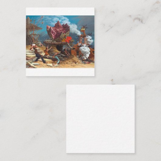 Peter Blume - The Rock Vierkante Visitekaartje (Voorkant / Achterkant)