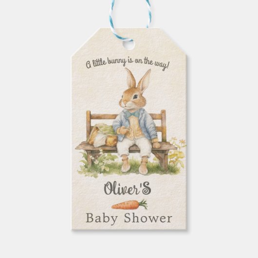 Peter De Konijn - Baby shower -  Cadeaulabel (Voorkant)