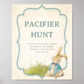 Peter de Konijn  Baby shower Fopspeen Hunt Poster (Voorkant)