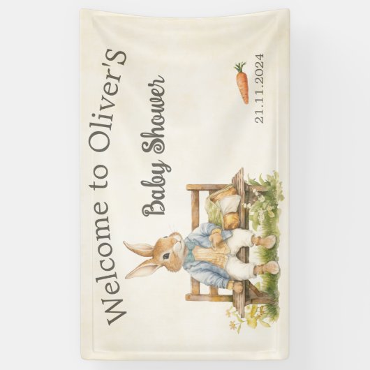 Peter De Konijn - Baby shower -  Spandoek (Verticaal)