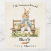 Peter De Konijn - Baby shower -  Wijn Etiket (Enkel label)