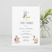Peter de Konijn Beatrix Potter Baby Shower  Kaart (Staand voorkant)