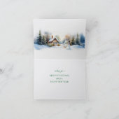 Peter de Konijn en een Sneeuwman Feestdagen Kaart (Binnen)